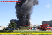 Tiel - Zeer grote brand bij betoncentrale